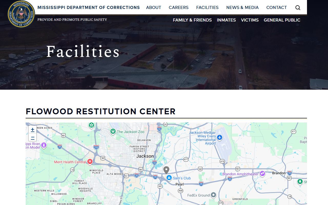 MDOC Flowood Restitution Center facility page